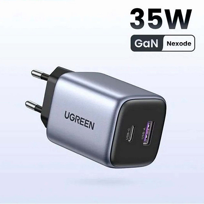 Зарядное устройство Ugreen CD350 35W USB-A - USB-C Grey - рис.2