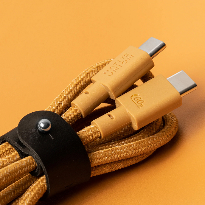 Кабель Native Union Belt Cable Type-C 60w Kraft 1.2m - рис.1