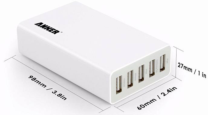 Сетевое зарядное устройство Anker PowerPort+ 25W 5-ports charger - рис.3