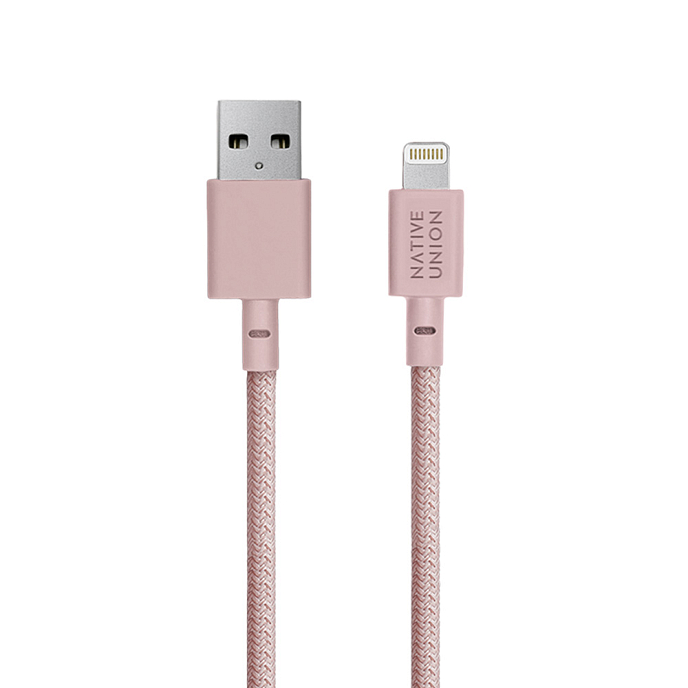 Кабель Native Union Belt USB-A - Lightning Rose 1.2m - рис.1