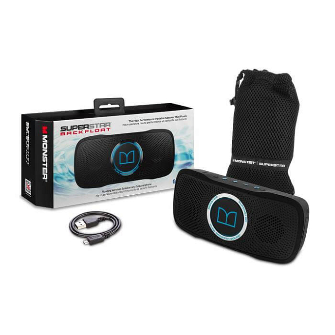 Портативная колонка MONSTER SUPERSTAR BACKFLOAT BT WATERPROOF FLOATING (NEON BLUE) - рис.7