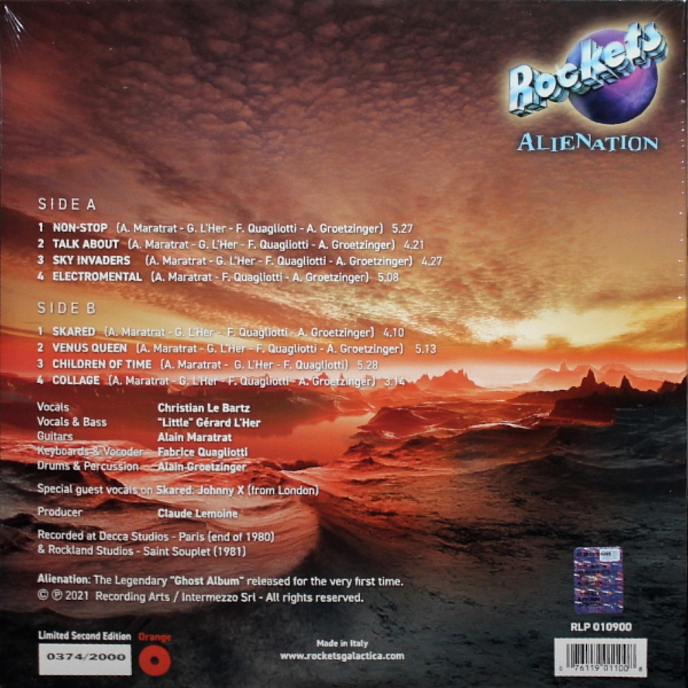 Виниловая пластинка Rockets – Alienation (coloured) LP - рис.5