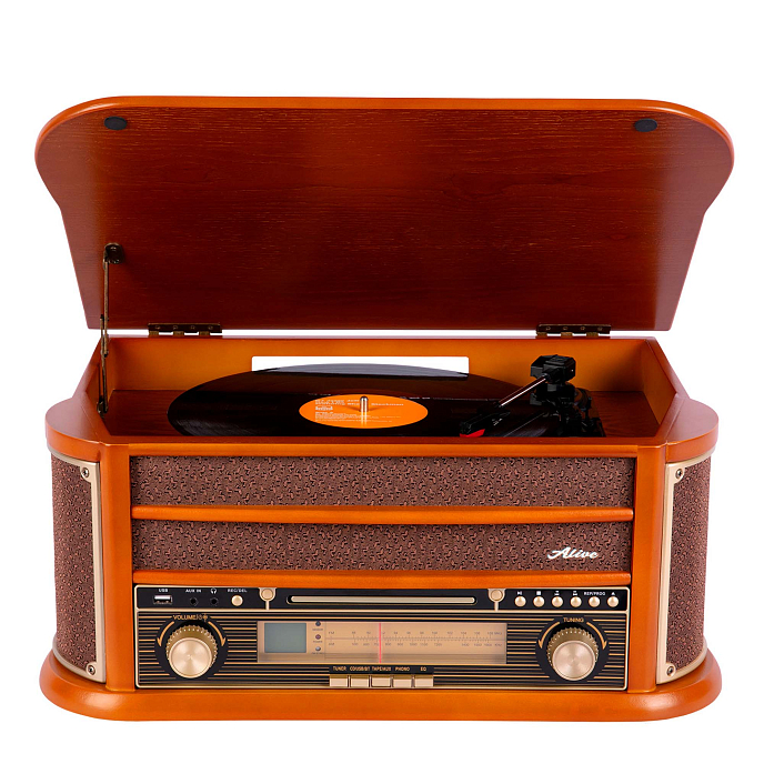 Проигрыватель винила Alive Audio OLDTIMER Wood - рис.1