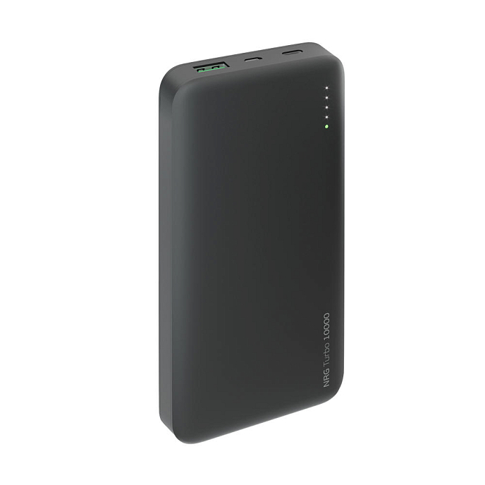 Внешний аккумулятор Deppa NRG Turbo, 10000 mAh QC 3.0 Black - рис.0
