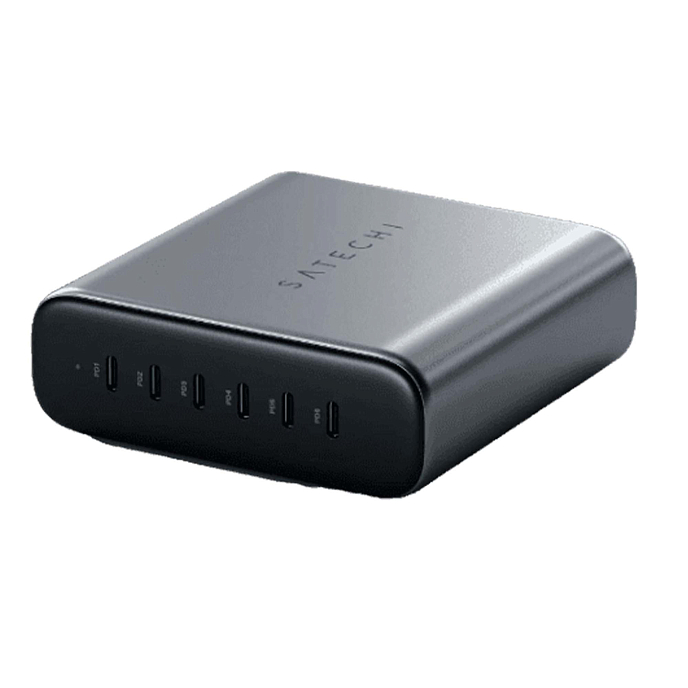 Сетевое зарядное устройство Satechi USB-C 6-Port PD GaN Charger 200W Space Grey - рис.1