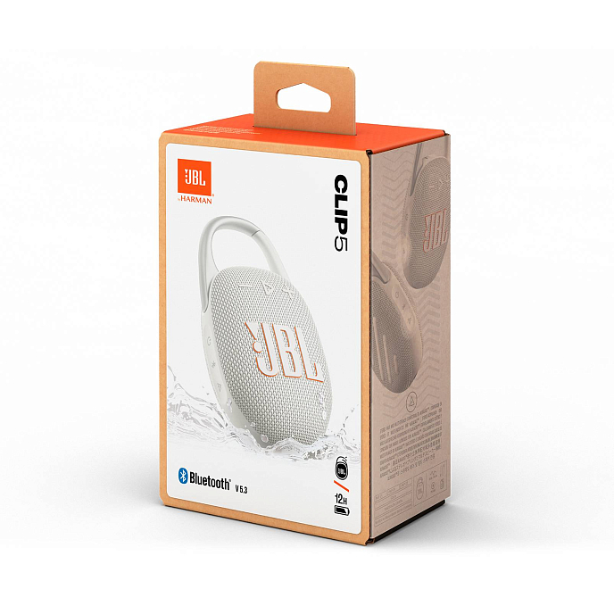Портативная колонка JBL Clip 5 White - рис.9