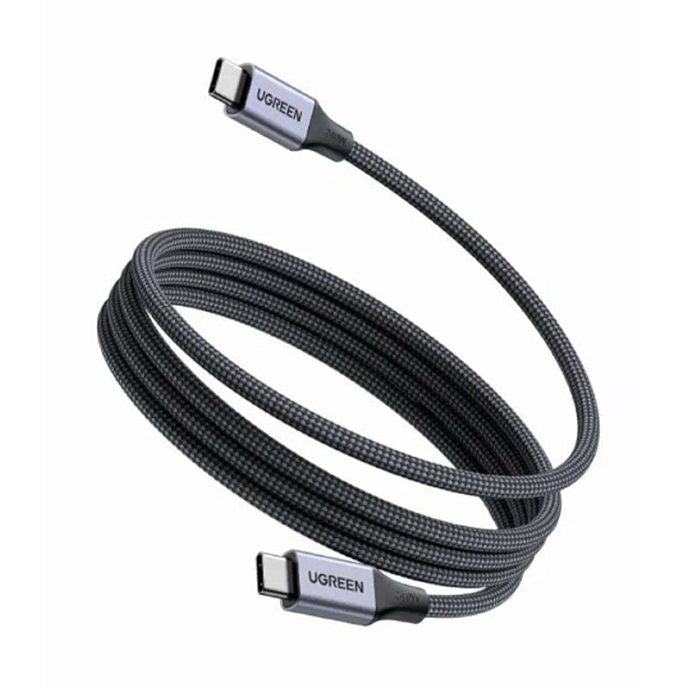 Кабель UGREEN L537 USB-C 240W Max Magnetic Grey Cosmos 1m - рис.1