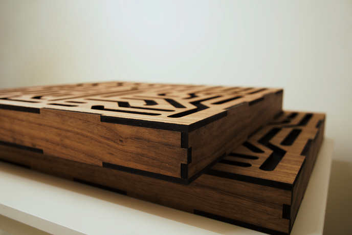Акустическая панель Acoustic Shield AS Labyrinth Box American Walnut - рис.2
