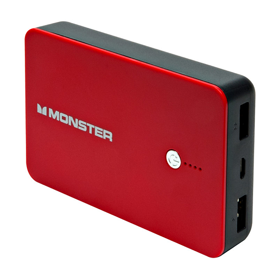 Внешний аккумулятор Monster Power Bank 7500mAh red - рис.0