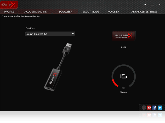 Внешняя звуковая карта Creative Sound BlasterX G1