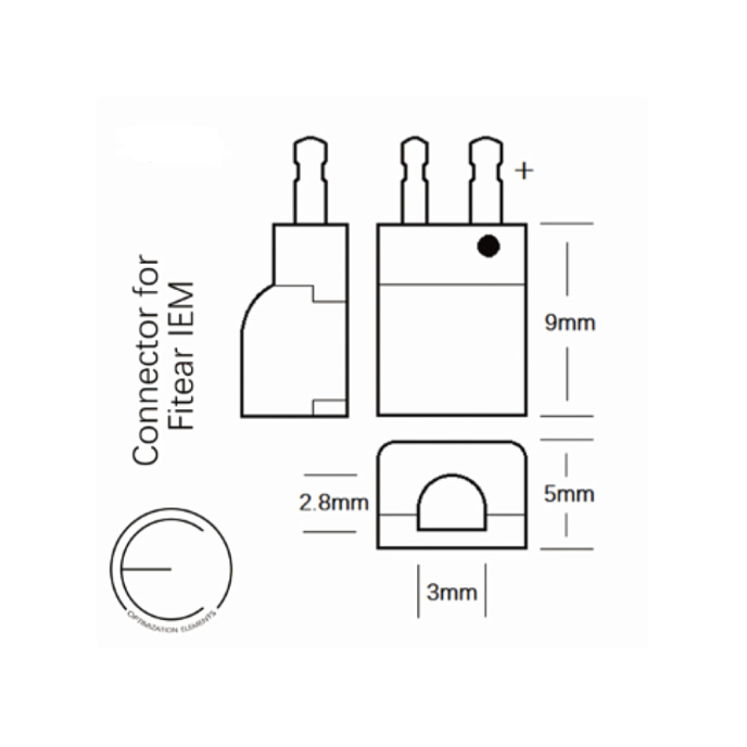 Разъём OEAudio Fitear IEM Connector Black - рис.1
