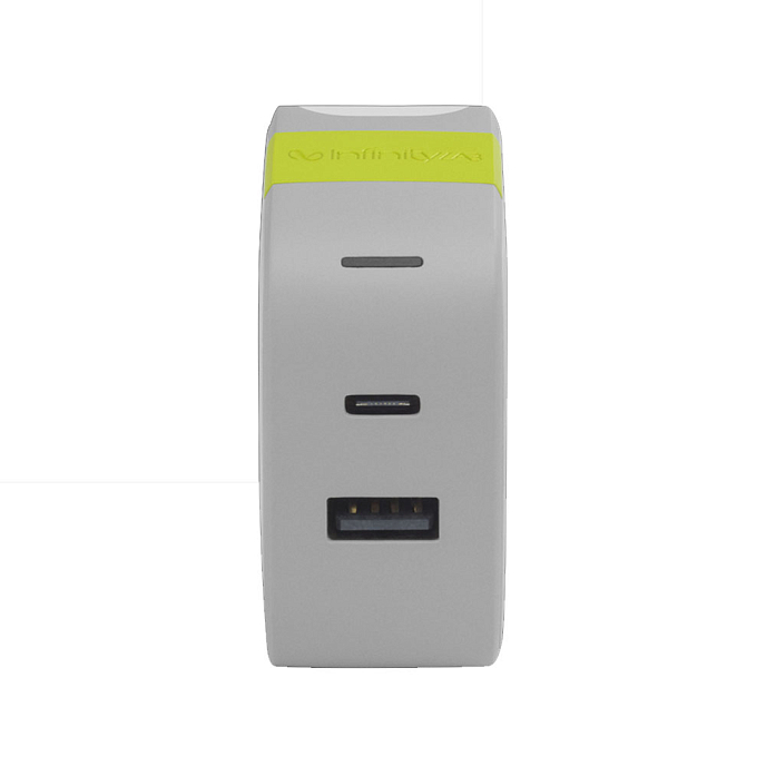 Сетевое зарядное устройство InfinityLab InstantCharger 65W 2 USB White - рис.1