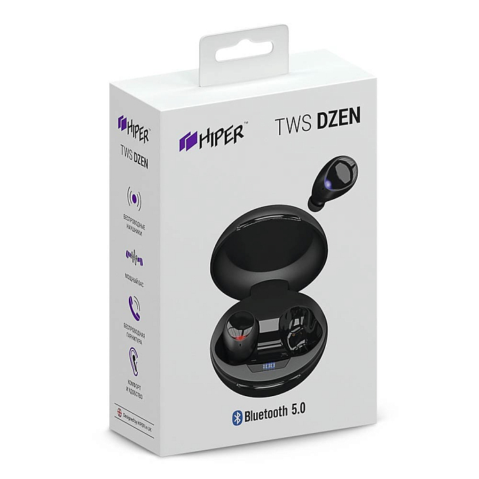 Беспроводные наушники Hiper TWS Dzen Black - рис.3