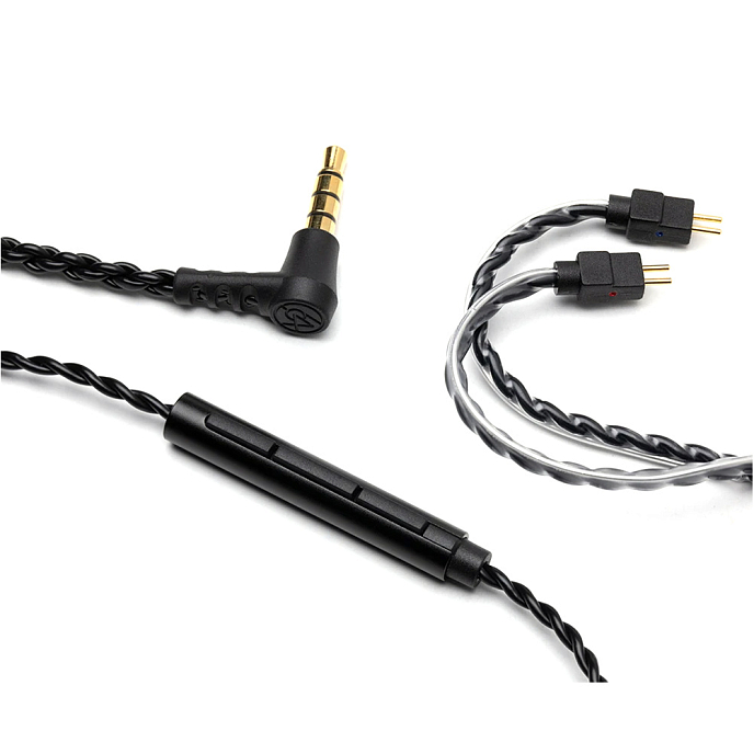 Кабель 64 Audio Cable Black With Mic 2-Pin 3.5mm - рис.1
