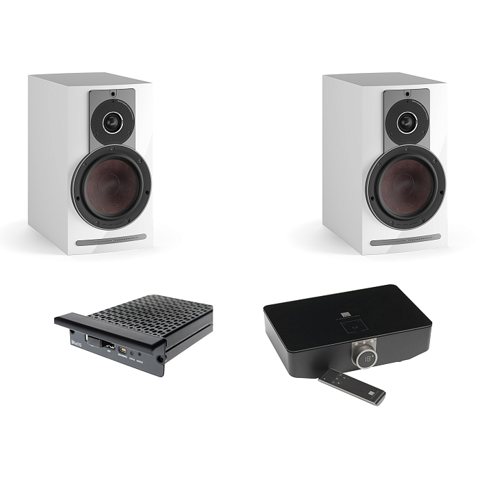 Полочная акустика Dali Rubicon 2 C + Dali Sound Hub + Bluos White High Gloss - рис.0