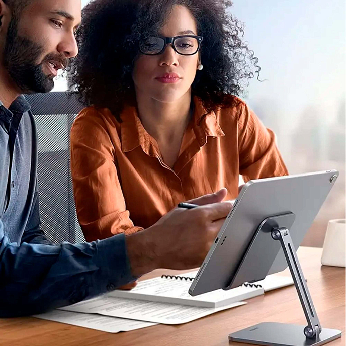 Подставка для планшета Ugreen LP134 (40393) Foldable Metal Tablet Stand gray складная подставка для телефонов и планшетов_OpenBox - рис.3