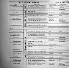 Пластинка Gregorio Paniagua – La Folia De La Spagna (AudioNautes) LP