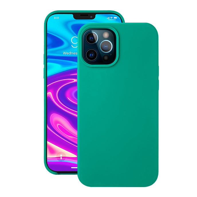 Чехол для смартфонов Deppa Liquid Silicone for Apple iPhone 12 Pro Max Green - рис.2
