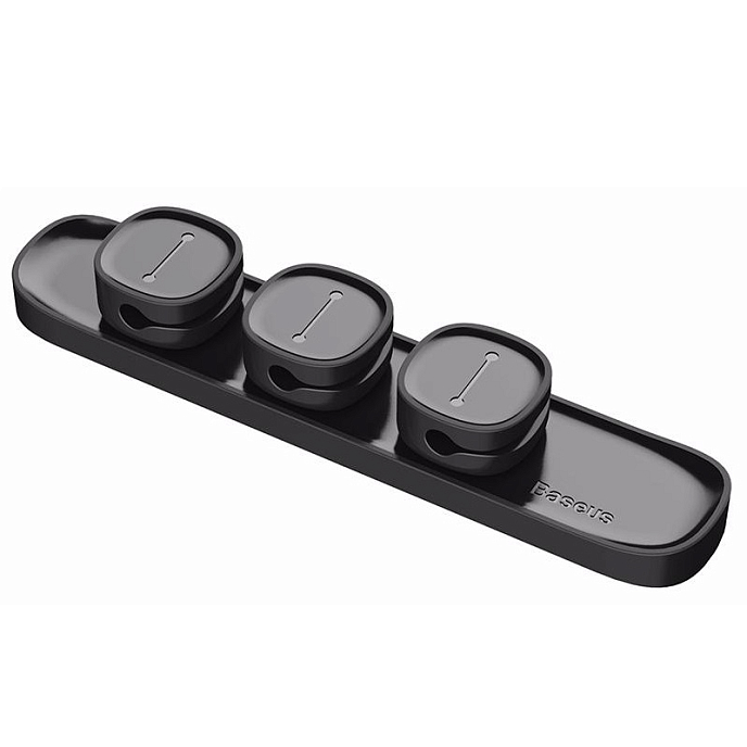 Клипса Baseus Peas Cable Clip Black - рис.0