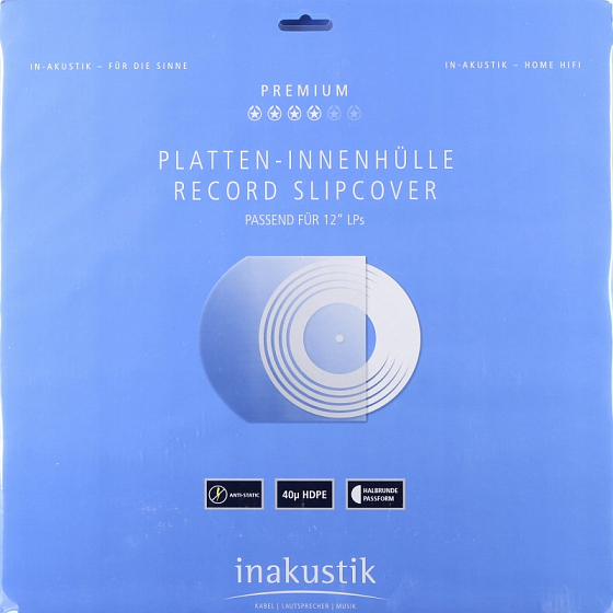 Конверт для пластинок внутренний Inakustik Premium LP Sleeves Record Slipcover - рис.0