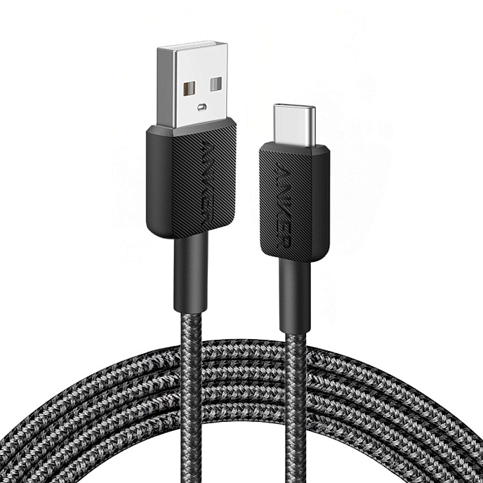 Кабель Anker Power Line 322 USB-A - USB-C 0.9m Black - рис.0