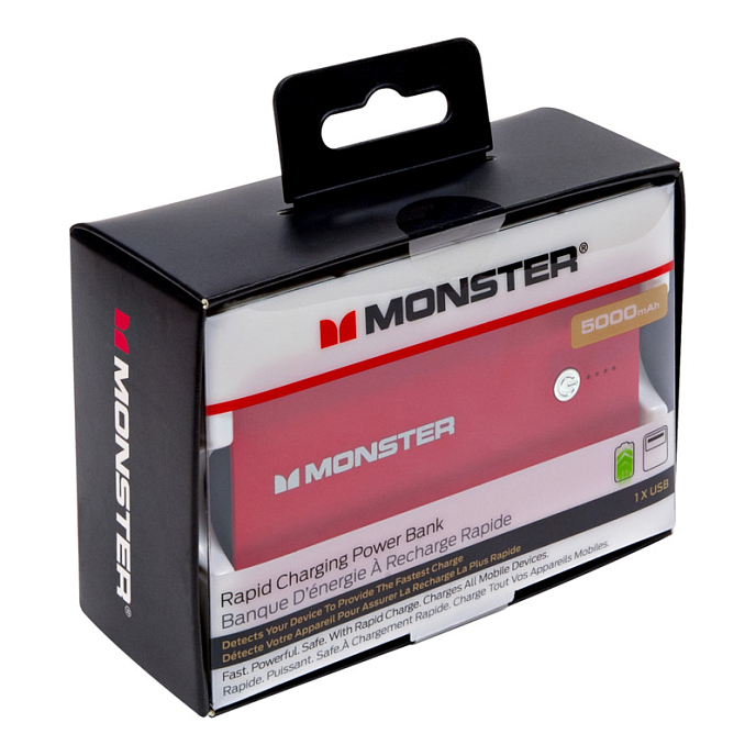 Внешний аккумулятор Monster Power Bank 5000mAh red - рис.5