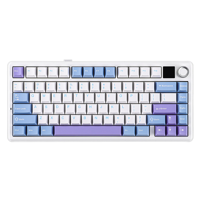 Клавиатура AULA F75 Max Reaper Switches Blue White Purple - рис.0