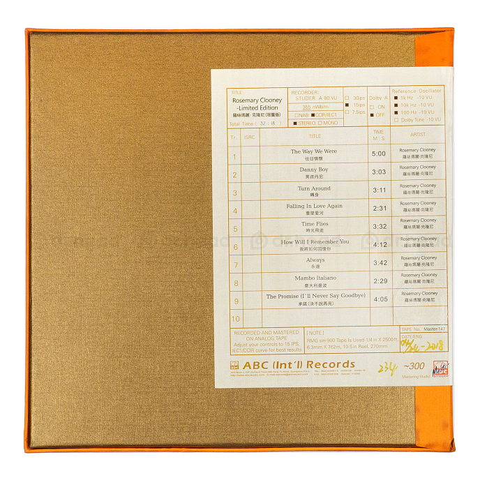 Магнитная лента Rosemary Clooney - Rosemary Clooney магнитная лента 38/2 - рис.2