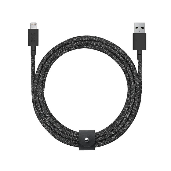 Кабель Native Union Belt USB - Lightning Cosmos Black 3m - рис.0