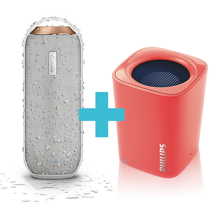 Портативная колонка Philips BT6000W/12 White + Philips BT100M - рис.0