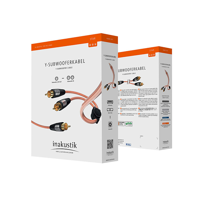 Кабель Inakustik Star Audio Cable, Y-Sub RCA-2RCA 5m - рис.1