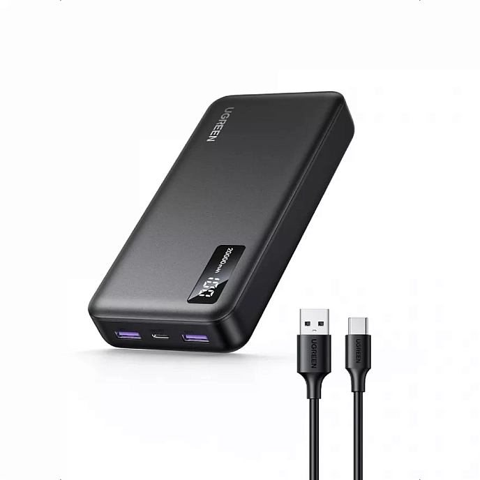 Внешний аккумулятор Ugreen PB312 (25683) 20000mAh PD 20W Grey - рис.0