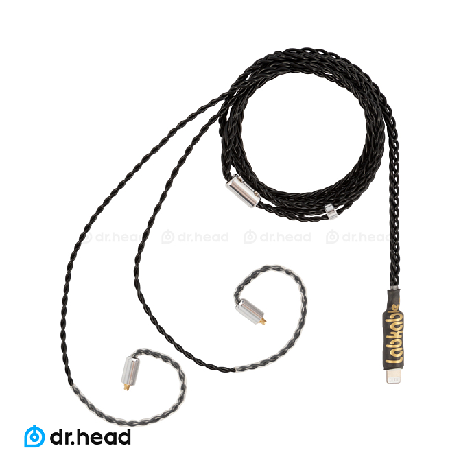 Кабель Labkable Silver Black MMCX - lightning - рис.0