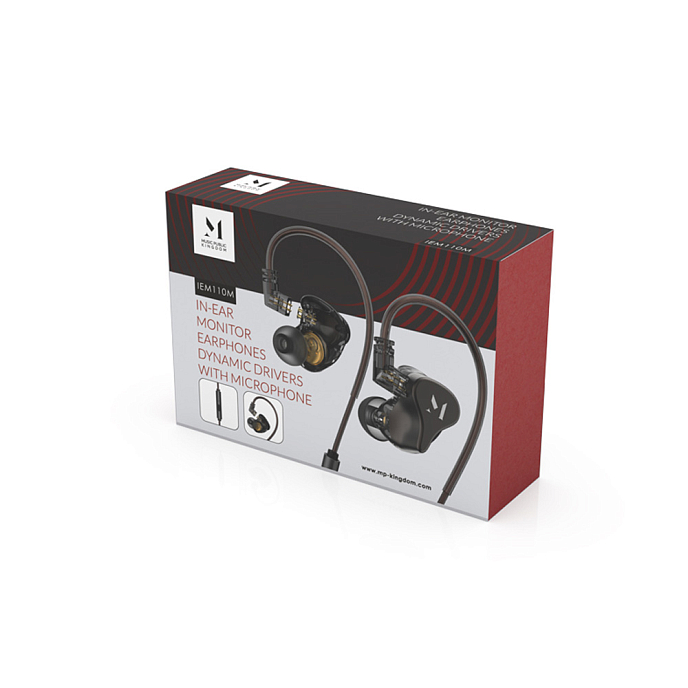 Наушники внутриканальные Music Public Kingdom IEM110M With Mic Dark Grey - рис.1