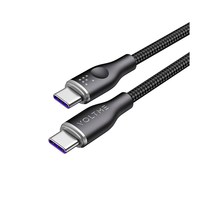Кабель VOLTME PowerLink Rugg Lite CTC USB-C - USB-C 1.2m Black - рис.0