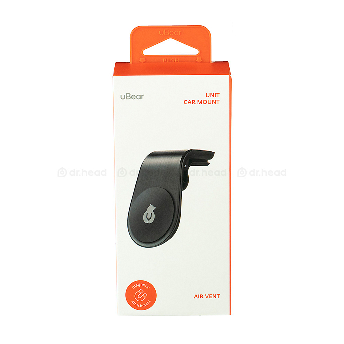 Автомобильный держатель для телефона uBear Unit Air Vent Magnetic Car Mount Black - рис.3