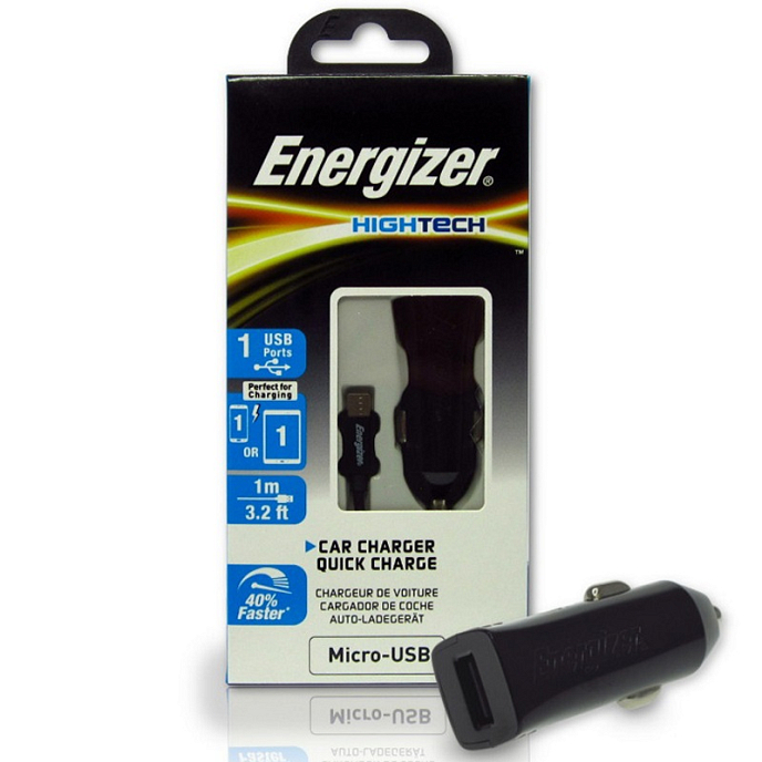 Автомобильное зарядное устройство Energizer DCA1QHMC3 Black - рис.0