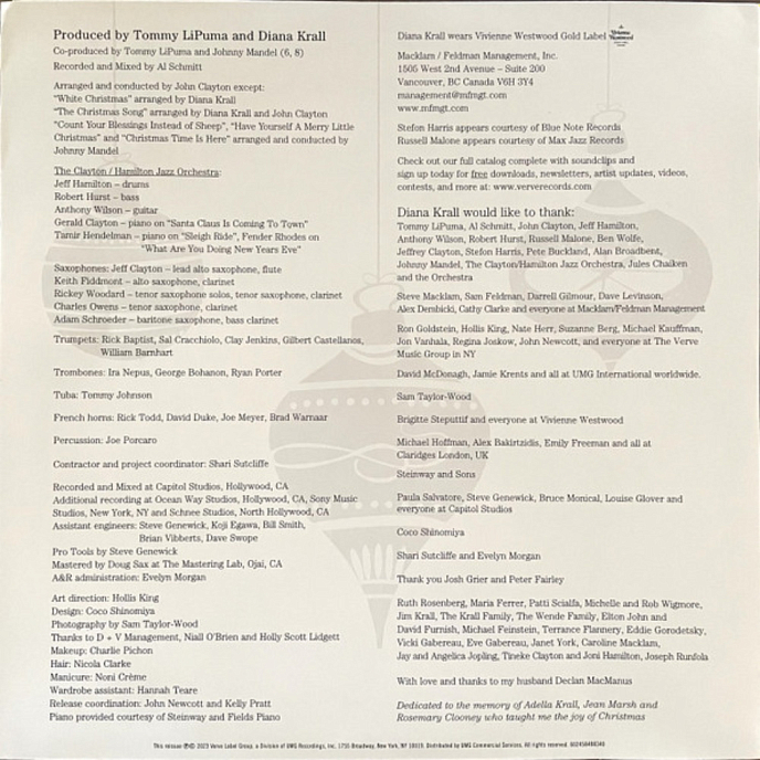 Виниловая пластинка Diana Krall - Christmas Songs (gold) LP - рис.4