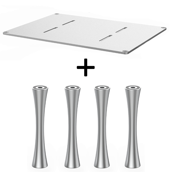 Стойка для Hi-Fi ddHiFi HS550 + SR100 x 4 Anodized Silver/Silver - рис.0