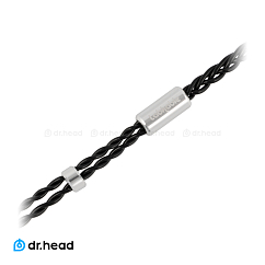 Кабель Labkable SilverBlack, 2pin to USB Type-C for Samsung Galaxy, 1,2m-сменный кабель для наушников (SN 20064607257107877919)_Уценка