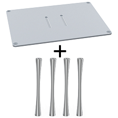 Стойка для Hi-Fi ddHiFi HS400 + SR180 x 4 Cool Gray/Silver