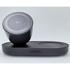 Зарядное устройство UGREEN W751 ZAPIX 2-in-1 Wireless Charger Grey Cosmos