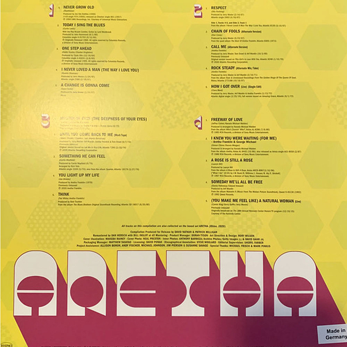 Виниловая пластинка Aretha Franklin - Aretha 2LP - рис.1