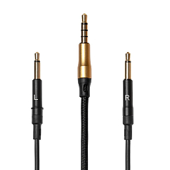Кабель Meze Mono Standard 3.5mm with Mic Black Gold 1.2m