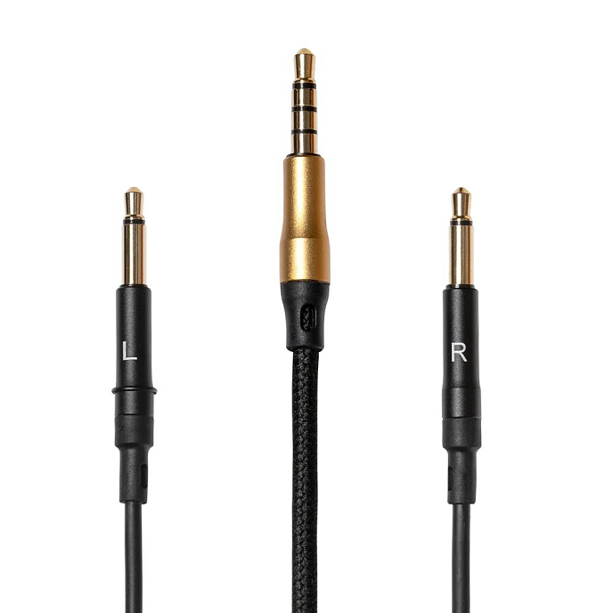 Кабель Meze Mono Standard 3.5mm with Mic Black Gold 1.2m - рис.0