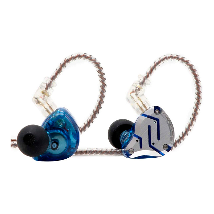 Наушники внутриканальные KZ ZS10 Pro Glare Blue without mic - рис.1