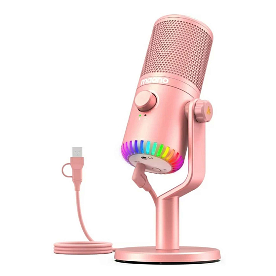 Микрофон для стриминга и игр Maono DM30 Pink - рис.0