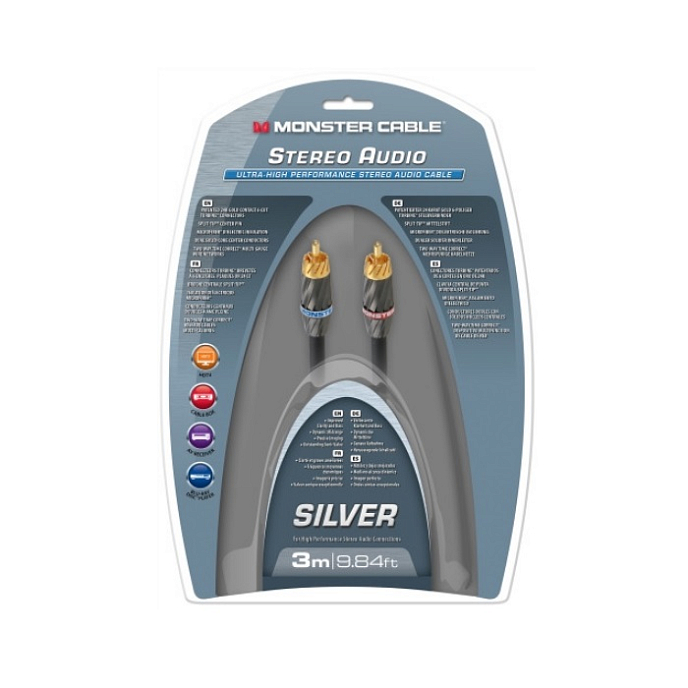 Кабель Monster Silver Ultra High Performance Stereo Audio 3m - рис.1