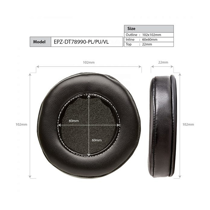 Амбушюры Dekoni Audio Platinum for Beyerdynamic DT770, DT880, DT990 - рис.1