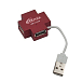 USB HUB Ritmix CR-2404 Red - рис.1